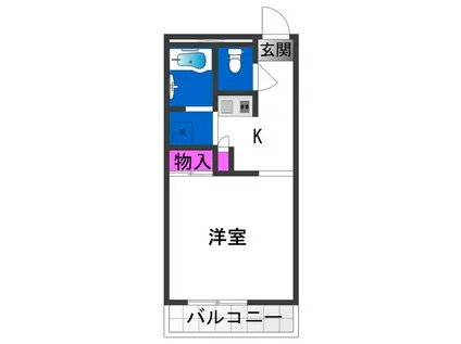 レオパレス住道(1K/1階)の間取り写真