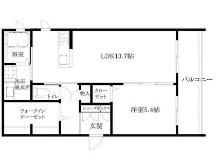 シャーメゾンアルマカン(1SLDK/1階)の間取り写真