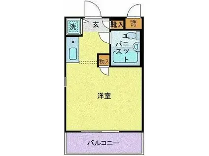 フローラル練馬(ワンルーム/3階)の間取り写真