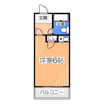 サンロード白鷺(ワンルーム/5階)の間取り写真