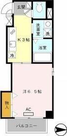 ドミール関大前(1K/2階)の間取り写真