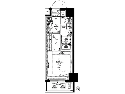 アクサス池袋レジデンス(1K/6階)の間取り写真