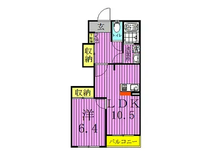 BEAMING ビーミング(1LDK/1階)の間取り写真