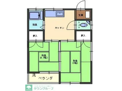 藤コーポ(2K/2階)の間取り写真