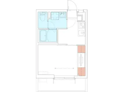 リブリ・さいたま中央(1K/1階)の間取り写真