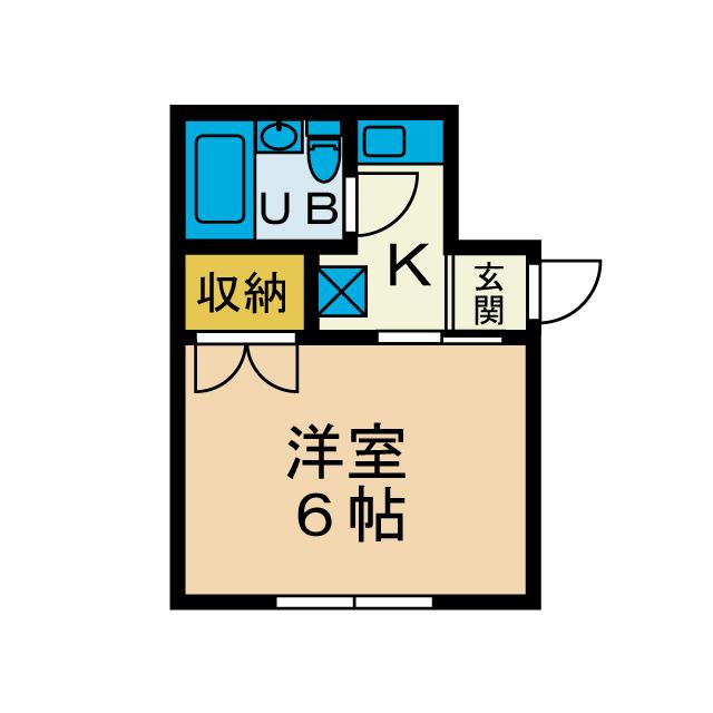 メゾンIWAMA(ワンルーム/1階)の間取り写真