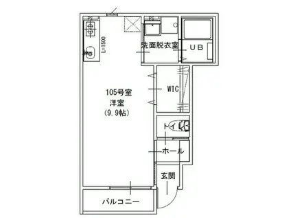 CITY福田町(ワンルーム/1階)の間取り写真