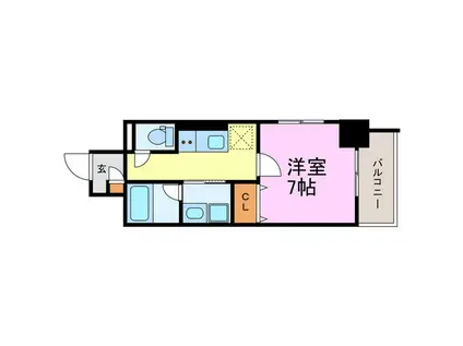 RAFFLE OZONEII -サウス GARDEN-(1K/2階)の間取り写真