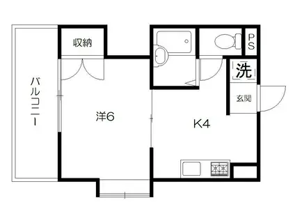 山内ビル(1K/3階)の間取り写真