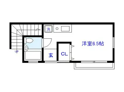 サニーハウス山下II(ワンルーム/1階)の間取り写真