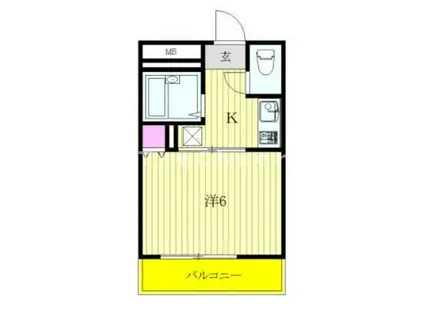 ヴィレ西日暮里(1K/1階)の間取り写真