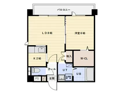 カームヒルズ南郷(1LDK/3階)の間取り写真