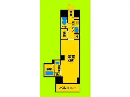 エスレジデンス江坂リーブル(1K/4階)の間取り写真