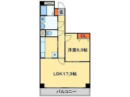 グランシャリオ(1LDK/5階)の間取り写真