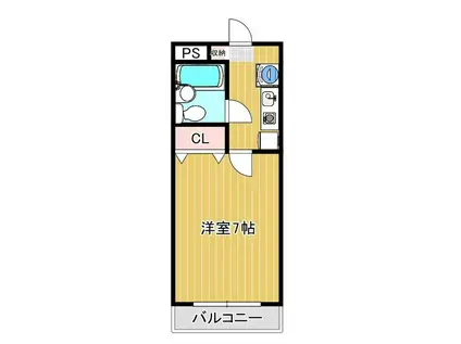 フロム24(1K/1階)の間取り写真