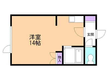 恵都45(ワンルーム/1階)の間取り写真