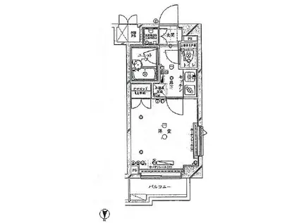 ルーブル南品川(1K/8階)の間取り写真