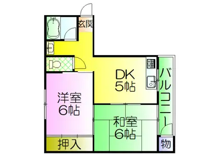 佐藤マンション(2DK/1階)の間取り写真
