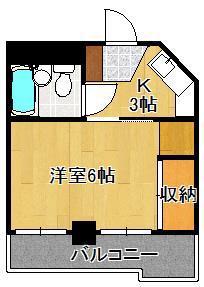 半田電設ビル(1K/3階)の間取り写真