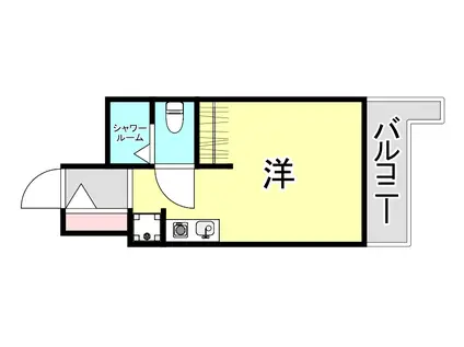 アルテハイム神戸・県庁前(ワンルーム/3階)の間取り写真