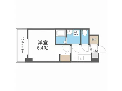 アドバンス西梅田ビオス(1K/2階)の間取り写真