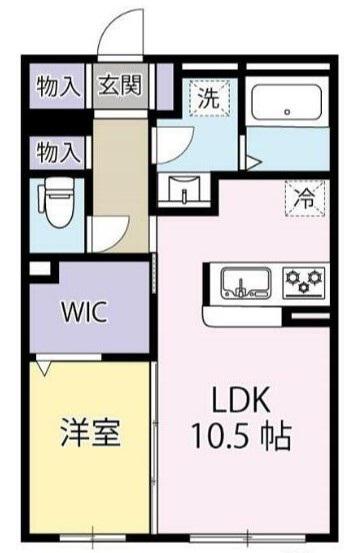 グリナージュ(1LDK/3階)の間取り写真
