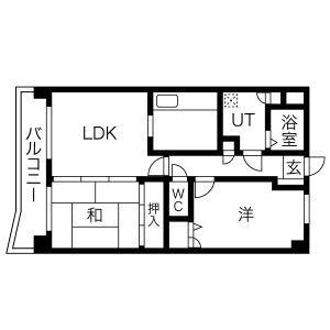 パグーロ東平尾(2LDK/5階)の間取り写真