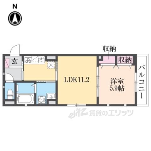 LATORRANCE2(1LDK/2階)の間取り写真