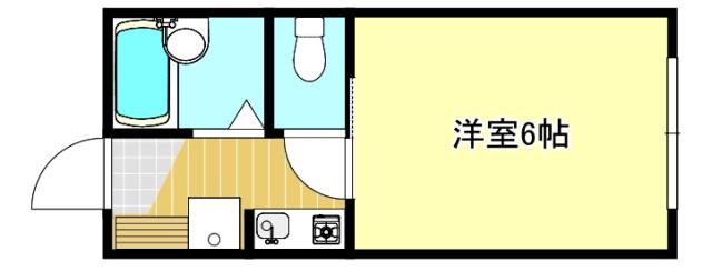 ＪＲ東海道本線 浜松駅 徒歩17分 2階建 築33年(1K/2階)の間取り写真
