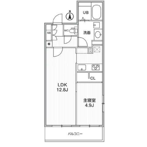THE PALMS MUSE 新江古田(1LDK/4階)の間取り写真