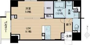 ジ・アドレス梅田(1LDK/8階)の間取り写真