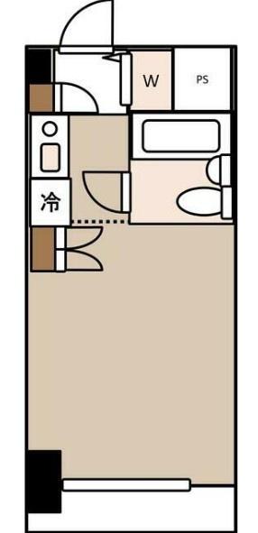 ウィンベルソロ横浜阪東橋1号館(ワンルーム/5階)の間取り写真