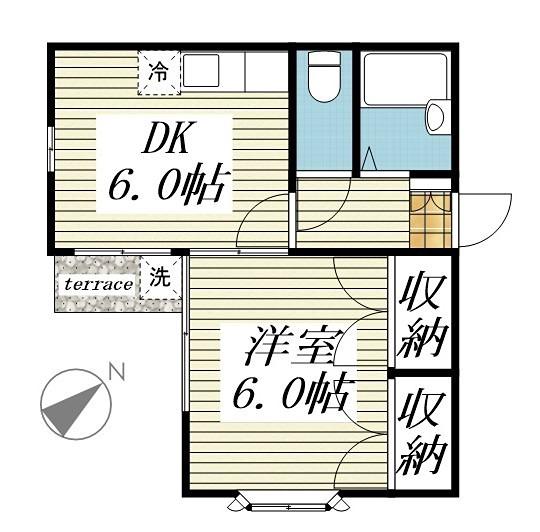戸塚第20レジデンス(1DK/1階)の間取り写真