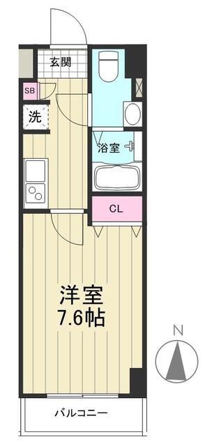 MAXIV西川口AZ DUE(1K/8階)の間取り写真