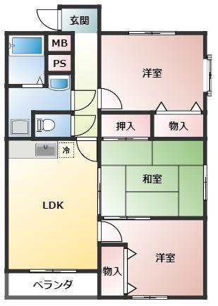ファインステージ(3LDK/3階)の間取り写真