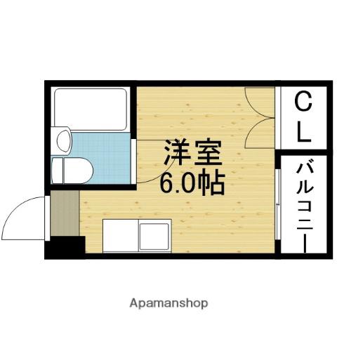 MINTIA北巽(1K/2階)の間取り写真