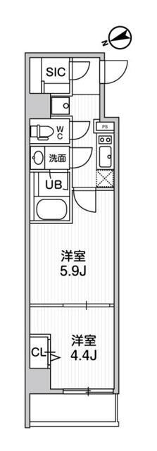 TASUKI RICHESSE KAMATA(2K/6階)の間取り写真