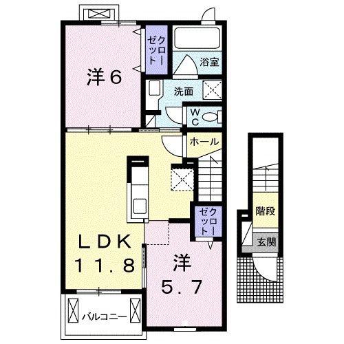 ＪＲ御殿場線 裾野駅 徒歩23分 2階建 築11年(2LDK/2階)の間取り写真