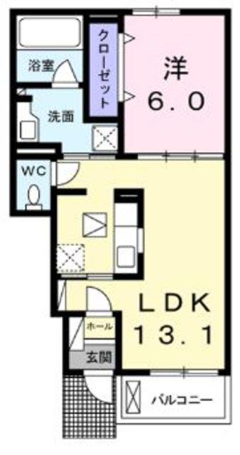 さくらガーデン(1LDK/1階)の間取り写真