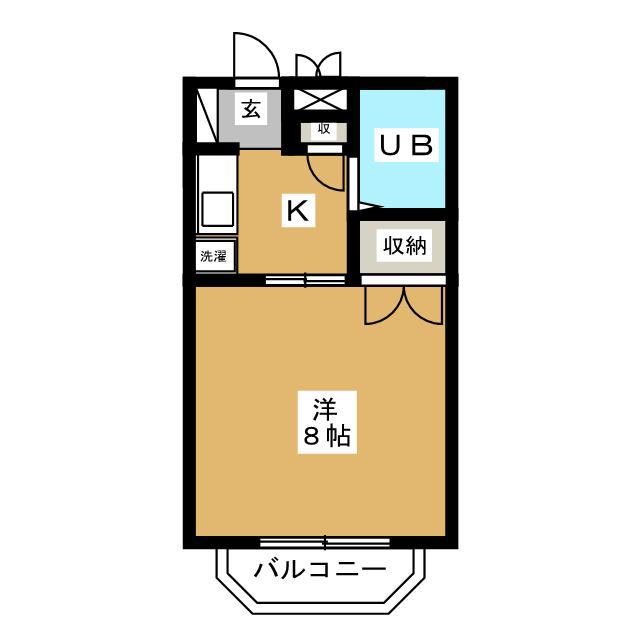 ナンカイエイト(1K/2階)の間取り写真