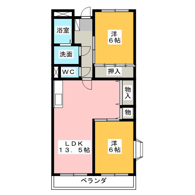 LIMPIA23(2LDK/2階)の間取り写真