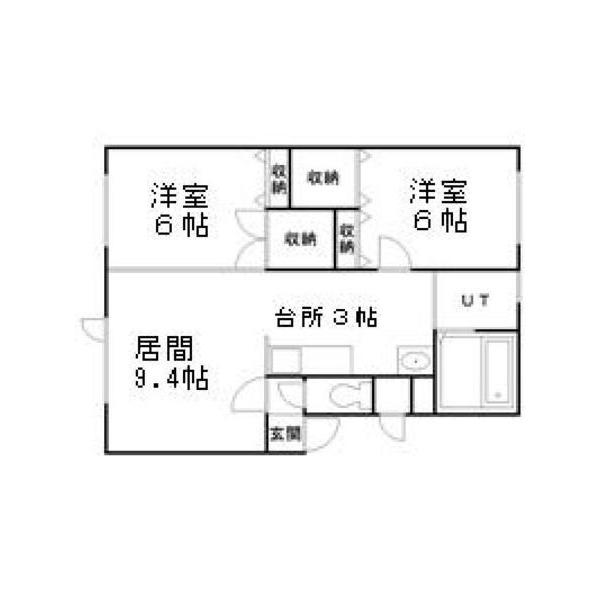 ARK HILLS(2LDK/3階)の間取り写真