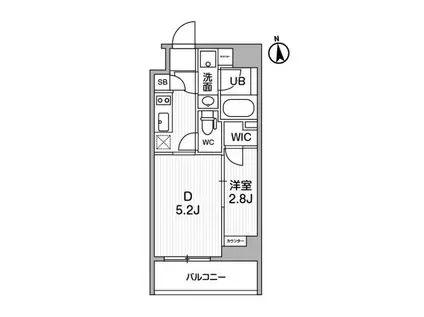 ALTERNA東池袋(2K/7階)の間取り写真