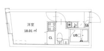 フラシア北赤羽(1K/2階)の間取り写真