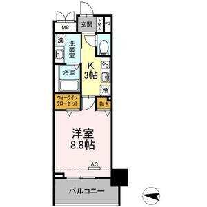 LENVOL MEIEKI(1K/7階)の間取り写真