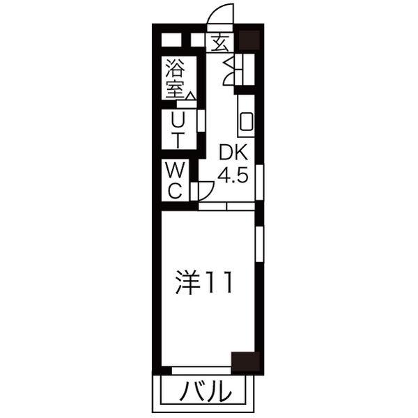 J-レジデンス栄II(1DK/2階)の間取り写真