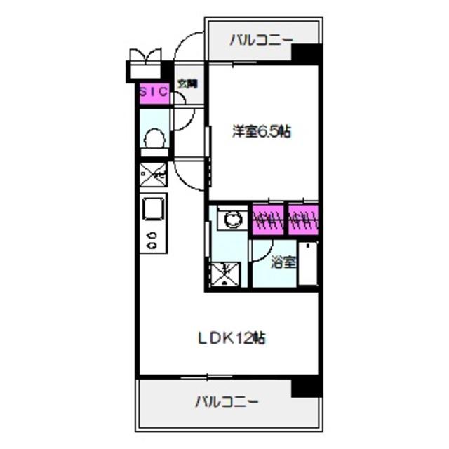 PHOERME城北公園(1LDK/8階)の間取り写真