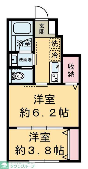 ソレイユ(1LDK/1階)の間取り写真