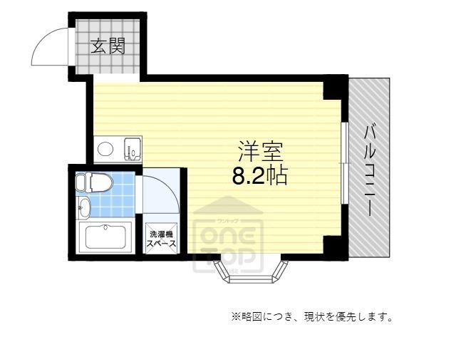 ティアラコート津雲台(ワンルーム/2階)の間取り写真
