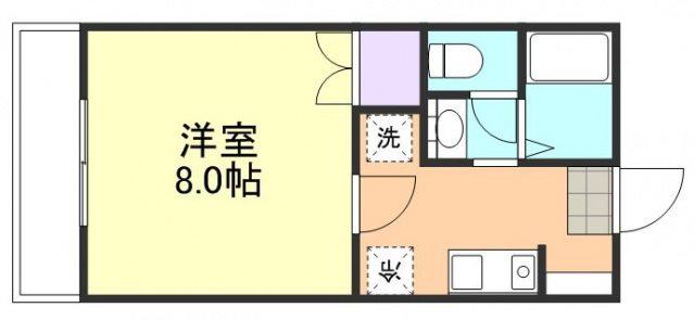コンセルヴァトリオB棟(1K/1階)の間取り写真